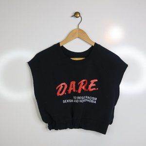 GRL PWR DARE Sweater Muscle Top